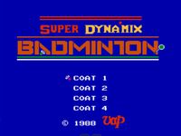 une photo d'Ã©cran de Super Dyna mix Badminton sur Nintendo Nes